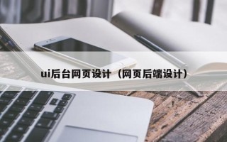 新泰ui后台网页设计（网页后端设计）